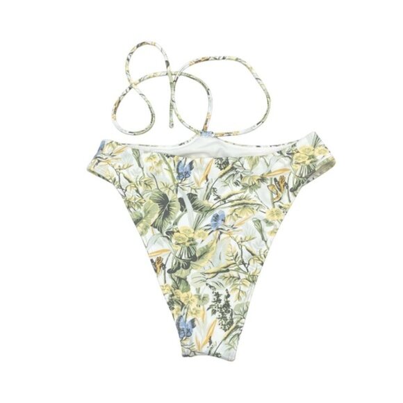 NWT ABERCROMBIE & FITCH High Leg Cheeky Bikini Swim Bottom Sz XS Tie-Back - Picture 8 of 8